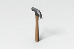 Curved Hammer - 3d papercraft Product Image 3