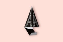Eiffel tower favor - 3d papercraft Product Image 2