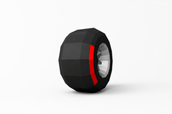 Formula 1 wheel - 3d papercraft Product Image 2