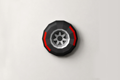 Formula 1 wheel - 3d papercraft Product Image 1