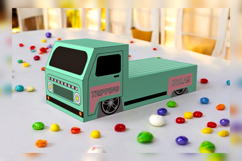 Flatbed Van favor - 3d papercraft Product Image 1