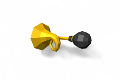 French Horn - 3d papercraft Product Image 2