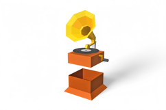 Vintage gramophone favor - 3d papercraft Product Image 2