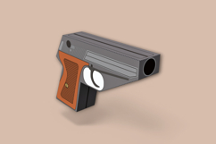 Gun favor - 3d papercraft Product Image 2