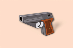 Gun favor - 3d papercraft Product Image 1