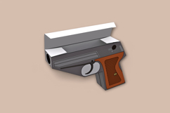 Gun favor - 3d papercraft Product Image 6