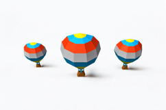 Hot air ballon - 3d papercraft Product Image 5