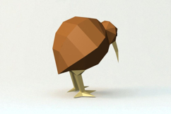 Kiwi bird - 3d papercraft Product Image 3