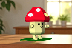 Mushroom character - 3d papercraft Product Image 3