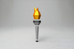 Olympic torch flame - 3d papercraft Product Image 2