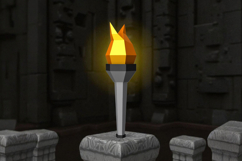 Olympic torch flame - 3d papercraft Product Image 1