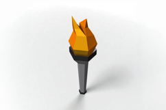 Olympic torch flame - 3d papercraft Product Image 3