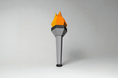 Olympic torch flame - 3d papercraft Product Image 4