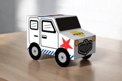 Police car favor - 3d papercraft Product Image 3