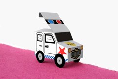 Police car favor - 3d papercraft Product Image 4