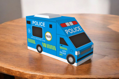 Police van favor - 3d papercraft Product Image 2