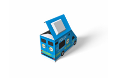 Police van favor - 3d papercraft Product Image 3