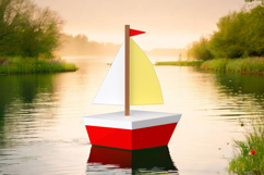 Sailboat favor - 3d papercraft Product Image 4