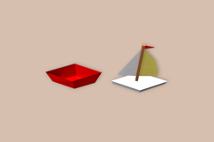 Sailboat favor - 3d papercraft Product Image 5
