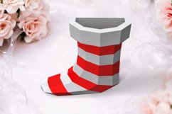 Santa socks - 3d Papercraft Product Image 1