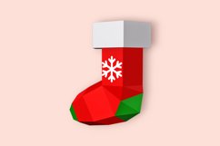 Santa socks - 3d Papercraft Product Image 2