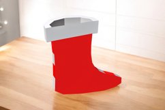 Santa socks - 3d Papercraft Product Image 2