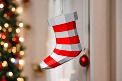 Santa socks - 3d Papercraft Product Image 3