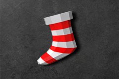 Santa socks - 3d Papercraft Product Image 4