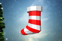 Santa socks - 3d Papercraft Product Image 5