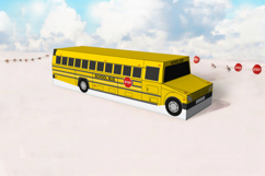 School bus favor - 3d papercraft Product Image 3