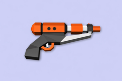 Sci fi gun - 3d papercraft Product Image 2