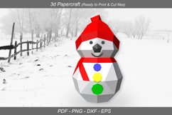 DIY Christmas Snowman - 3d papercraft Product Image 1