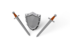Shield and sword - 3d papercraft Product Image 2