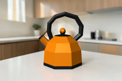 Tea kettle favor - 3d papercraft Product Image 1