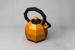 Tea kettle favor - 3d papercraft Product Image 2