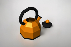 Tea kettle favor - 3d papercraft Product Image 3