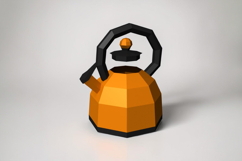 Tea kettle favor - 3d papercraft Product Image 4