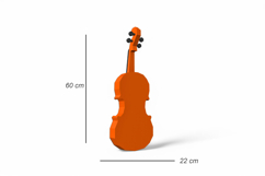 Violin wall art - 3d papercraft Product Image 4