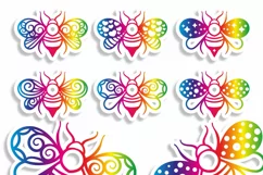 papercut Bees stickers