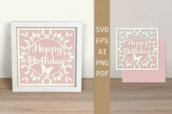 Papercut Birthday card Birthday greeting card SVG Cricut