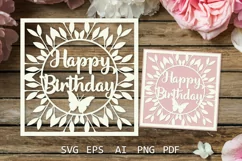 Papercut Birthday card Birthday greeting card SVG Cricut