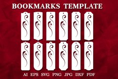 Paper Cut Bookmarks Template | Bookmarks SVG Product Image 1