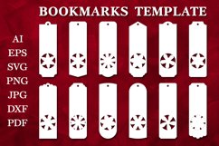 Paper Cut Bookmarks Template | Flower Bookmarks SVG Product Image 1