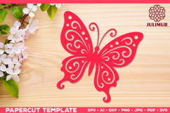 Papercut Butterfly Design, Butterfly SVG Cut File Product Image 5