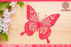 Papercut Butterfly Design, Butterfly SVG Cut File Product Image 1
