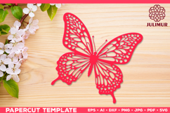 Papercut Butterfly Design, Butterfly SVG Cut File Product Image 1