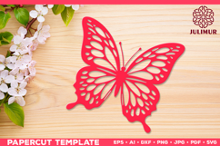 Papercut Butterfly Design, Butterfly SVG Cut File Product Image 2