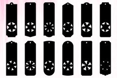 Paper Cut Bookmarks Template | Flower Bookmarks SVG Product Image 2