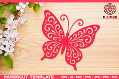 Papercut Butterfly Design, Butterfly SVG Cut File Product Image 1