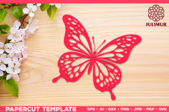 Papercut Butterfly Design, Butterfly SVG Cut File Product Image 1